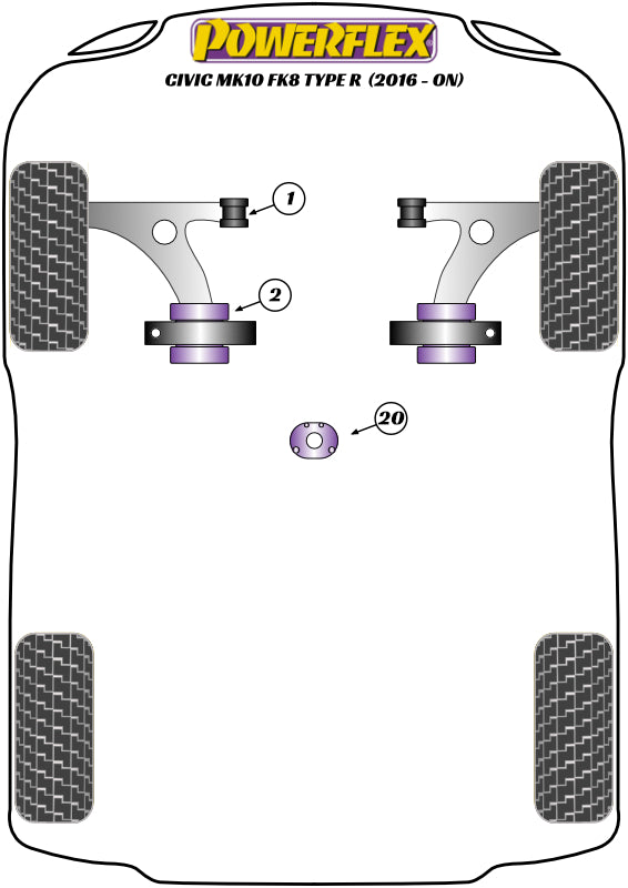 Powerflex Road - Civic MK10 FK8 Type-R (2017 - 2021) - Lower Torque Mount Insert - PFF25-1120
