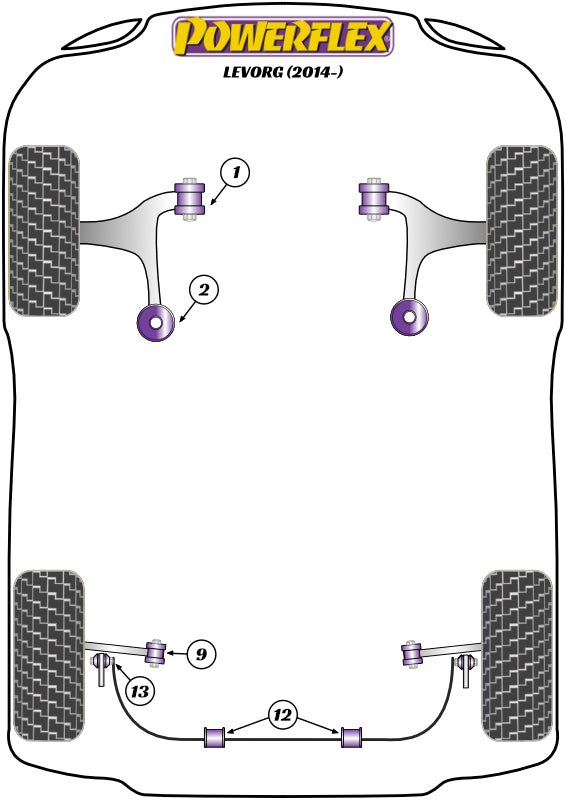 Powerflex Road - Levorg (2014 on) - Rear Anti Roll Bar Bush 18mm - PFR69-512-18
