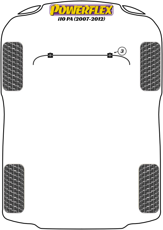Powerflex Road - i10 PA (2007 - 2012) - Front Anti Roll Bar Bush 20mm  - PFF26-103-20