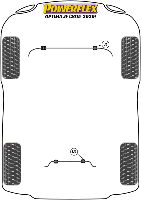 Powerflex Road - Optima JF (2015 - 2020) - Rear Anti Roll Bar Bush 15mm  - PFR26-113-15
