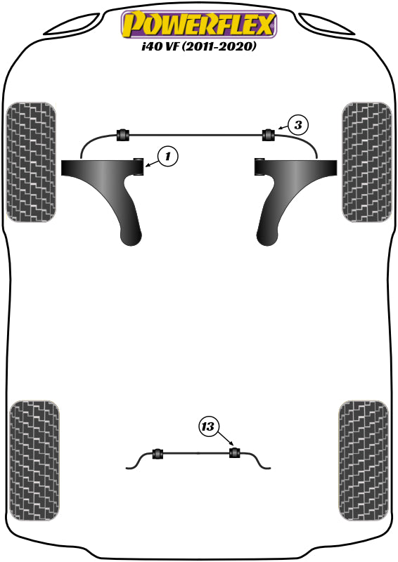 Powerflex Road - i40 (2011 - 2020) - Front Anti Roll Bar Bush 20mm  - PFF26-103-20