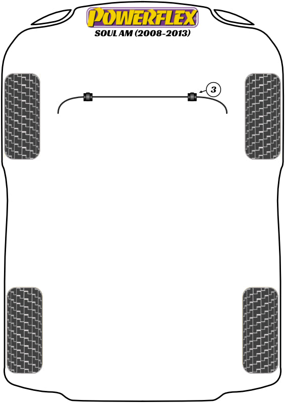 Powerflex Road - Soul AM (2008 - 2013) - Front Anti Roll Bar Bush 20mm  - PFF26-103-20