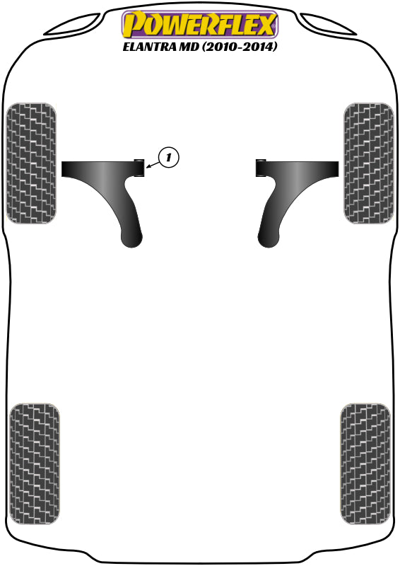 Powerflex Road - Elantra MD/JK (2010 - 2014) - Front Wishbone Front Bush Camber Adjustable - PFF26-101G