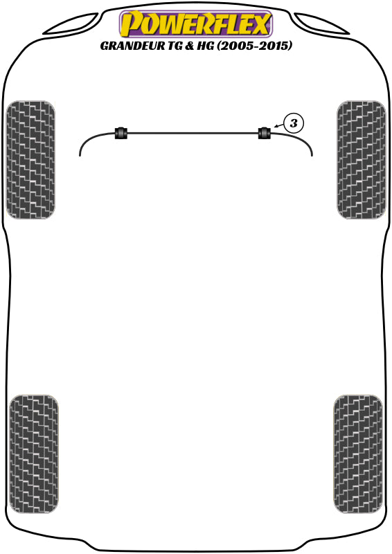 Powerflex Road - Grandeur TG/HG (2005 - 2015) - Front Anti Roll Bar Bush 20mm  - PFF26-103-20