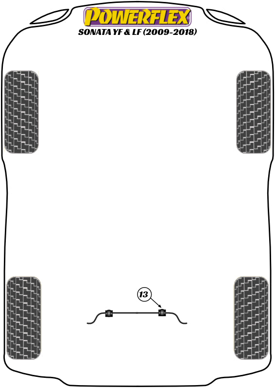 Powerflex Road - Sonata YF/LF (2009 - 2018) - Rear Anti Roll Bar Bush 19.3mm  - PFR26-113-19.3