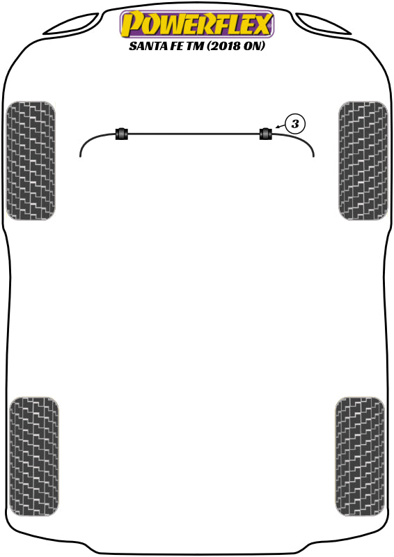 Powerflex Road - Santa Fe TM (2018 on) - Front Anti Roll Bar Bush 23.2mm  - PFF26-103-23.2