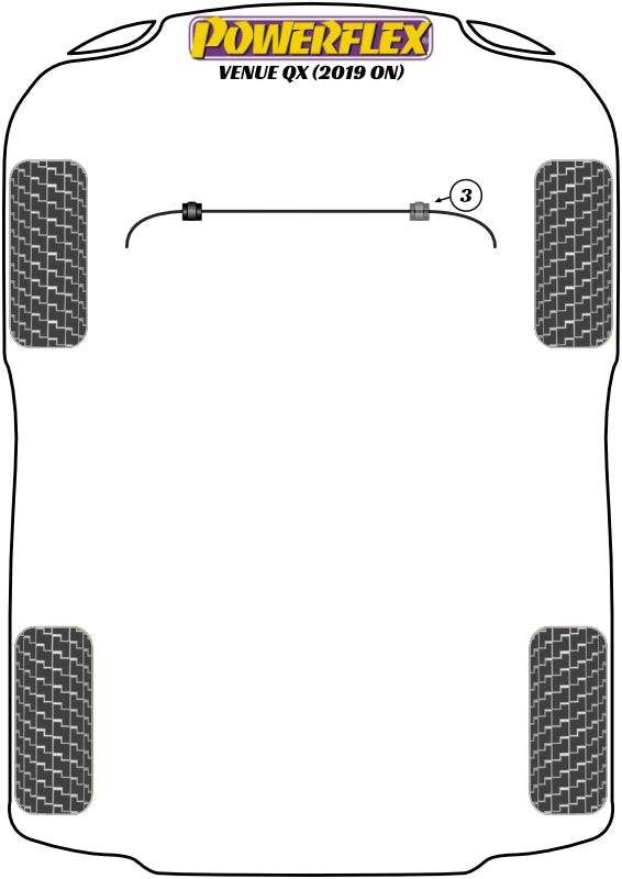 Powerflex Road - Venue QX (2019 on) - Front Anti Roll Bar Bush 20mm  - PFF26-103-20