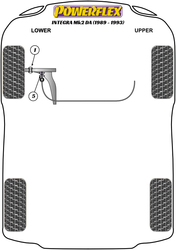 Powerflex Road - Integra Mk2 DA (1989-1993) - Anti Roll Bar Link Bush - PFF25-105