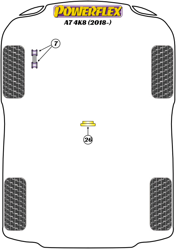 Powerflex Road - A7 / S7 4K8 - Transmission Mount Insert (Diesel) - PFF3-726R