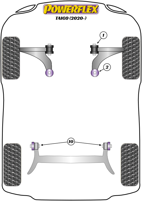 Powerflex Road - Taigo (2020 on) - Front Wishbone Rear Bush - PFF85-802