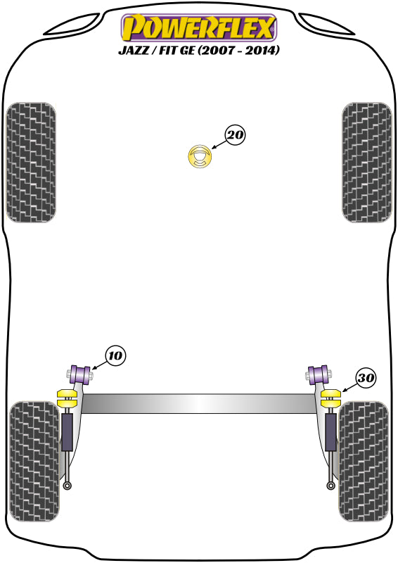 Powerflex Road - Jazz / Fit GE (2007 - 2014) - Rear Beam Mounting Bush - PFR25-410