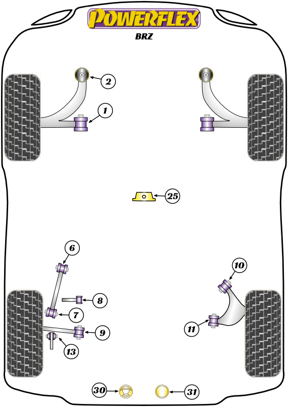 Powerflex Road - BRZ 2nd Gen (2021 on) - Rear Diff Rear Right Mount Insert - PFR69-831