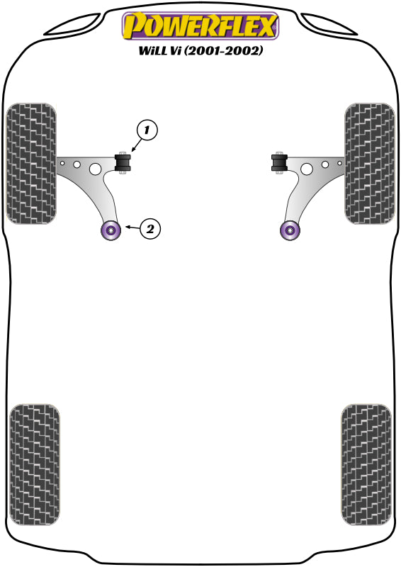 Powerflex Road - WiLL Vi (2001 - 2002) - Front Wishbone Front Bush  - PFF12-701
