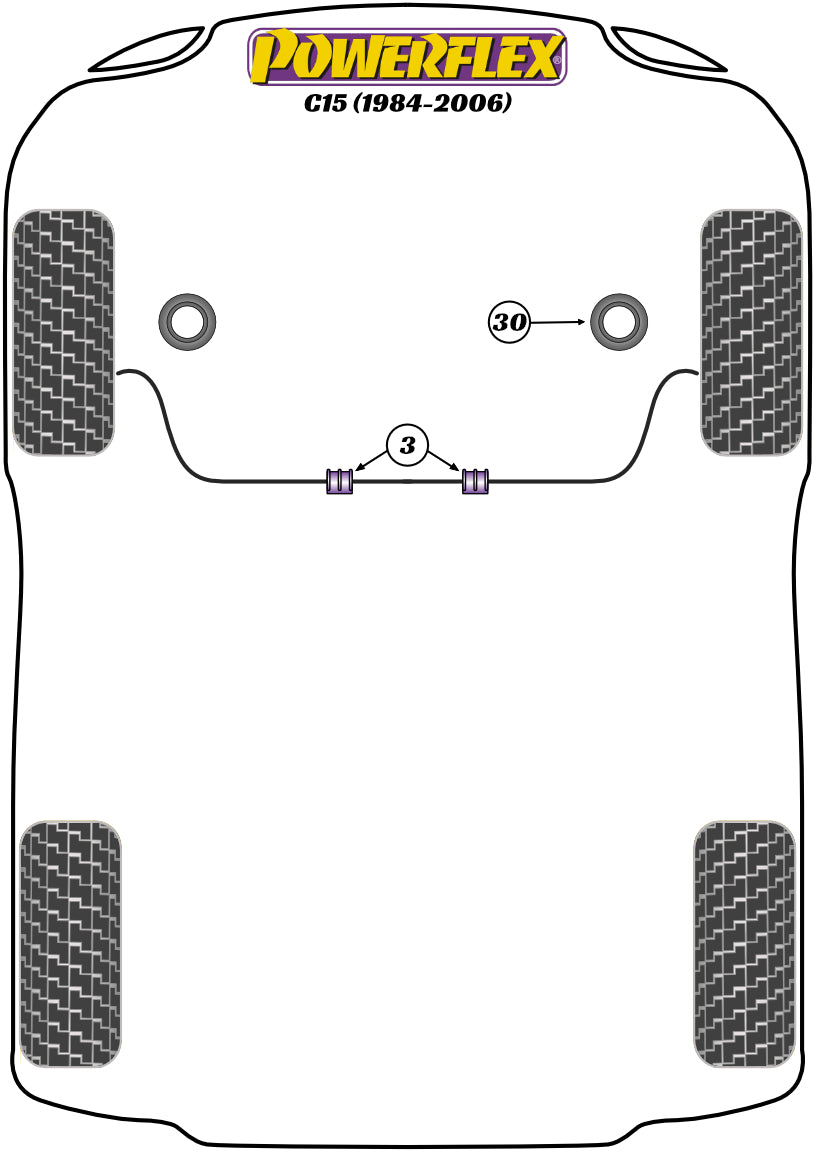 Powerflex Road - C15 (1984-2006) - Front Strut Top Mount Bush - PFF50-230