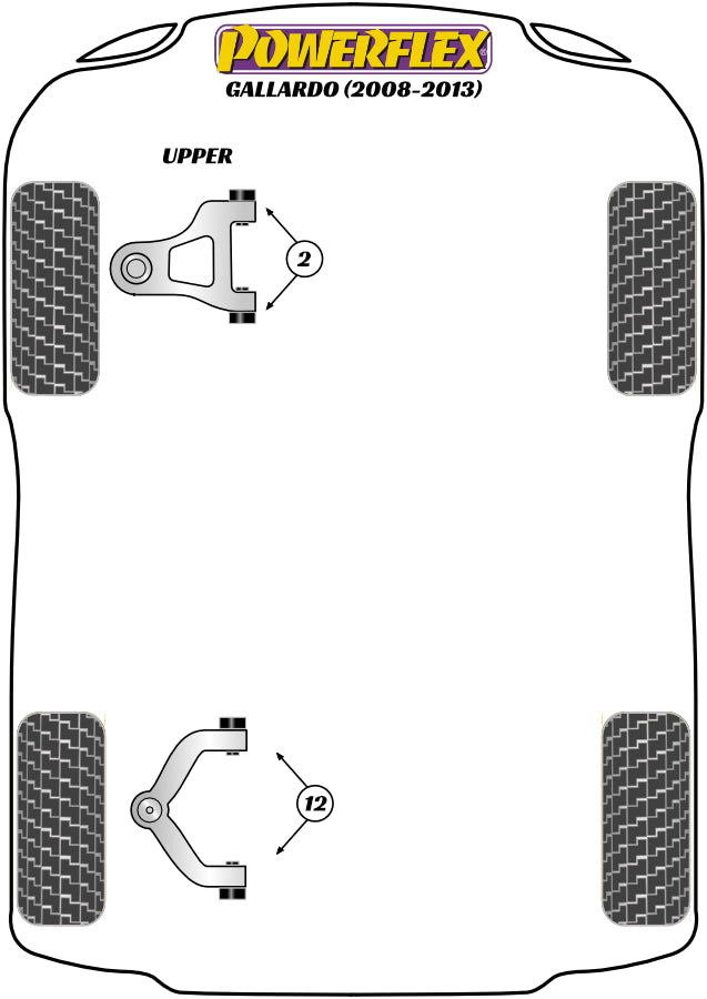 Powerflex Black - Gallardo LP560-4 (2008-2013) - Front Upper Wishbone Bush - PF3-1401BLK
