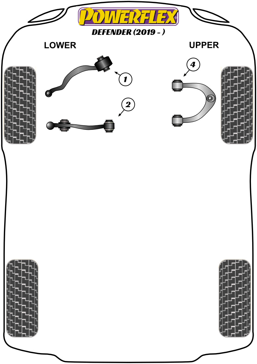 Powerflex Road - Defender L663 (2019 on) - Front Upper Wishbone Bush - PFF32-904