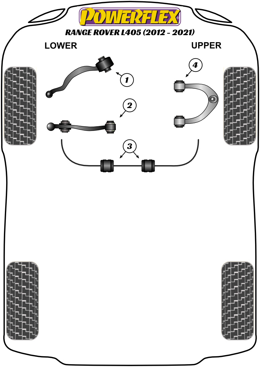 Powerflex Road - Range Rover L405 (2012 - 2021) - Front Upper Wishbone Bush - PFF32-904
