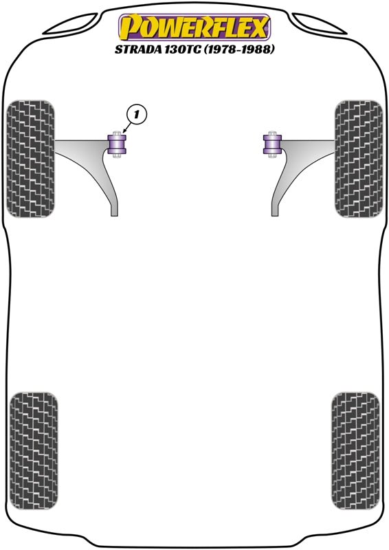 Powerflex Road+Black - Ritmo / Strada Abarth 130TC (1978-1988) - PowerAlign Camber Bolt Kit (12mm x 60mm) - PFA100-12
