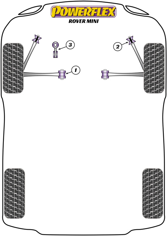 Powerflex Road - Mini (1959 - 2000) - Engine Stabiliser Bar Bush Kit - PFF63-105