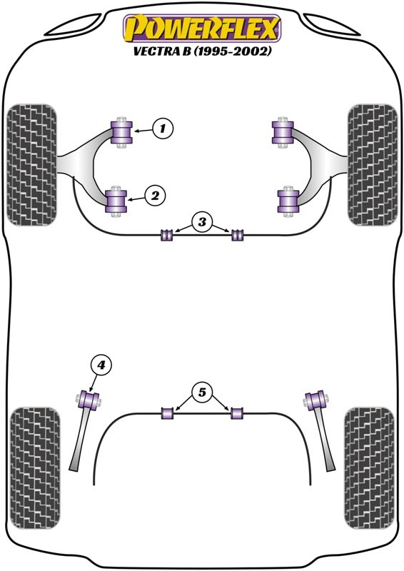 Powerflex Road+Black - Vectra B (1995 - 2002) - PowerAlign Camber Bolt Kit (12mm x 60mm) - PFA100-12