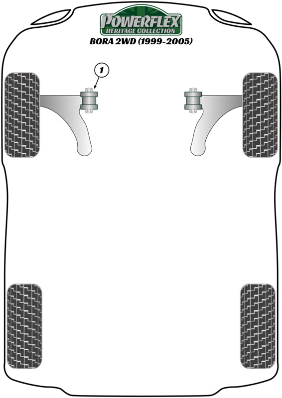 Powerflex Heritage - Bora 2WD (1999 - 2005) - Upper Gearbox Mount Insert (Diesel) - PFF85-441RH