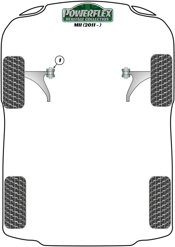 Powerflex Heritage - Mii (2011-) - Front Wishbone Front Bush 30mm - PFF85-201H