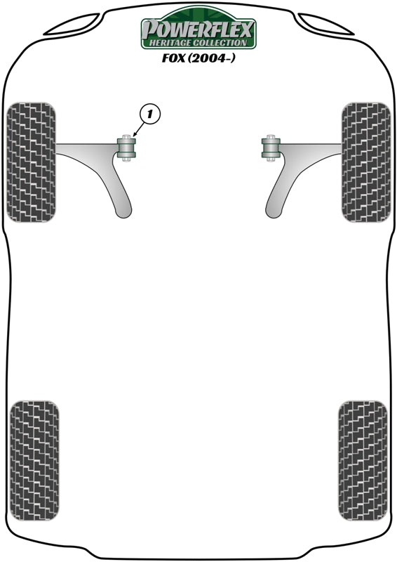 Powerflex Heritage - Fox (2003 - 2014) - Front Wishbone Front Bush 30mm - PFF85-201H