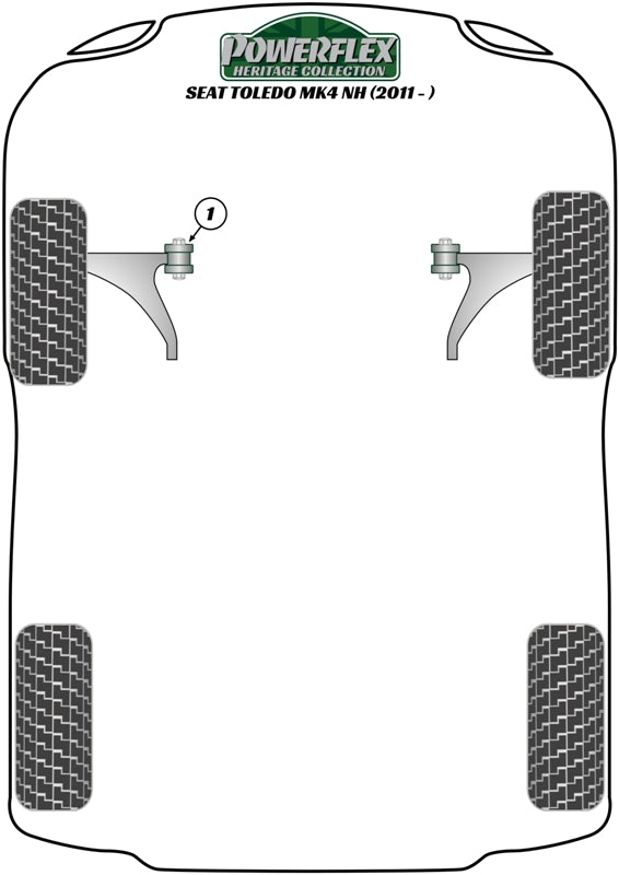 Powerflex Heritage - Toledo Mk4 NH (2012-2018) - Front Strut Top Mount Bush - PFF85-430H