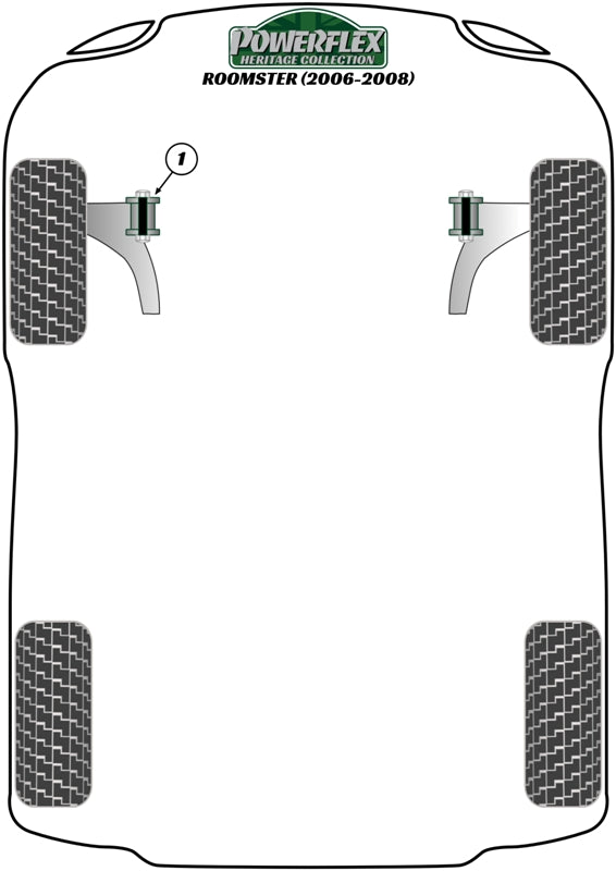 Powerflex Heritage - Roomster (2006 - 2008) - Front Strut Top Mount Bush - PFF85-430H