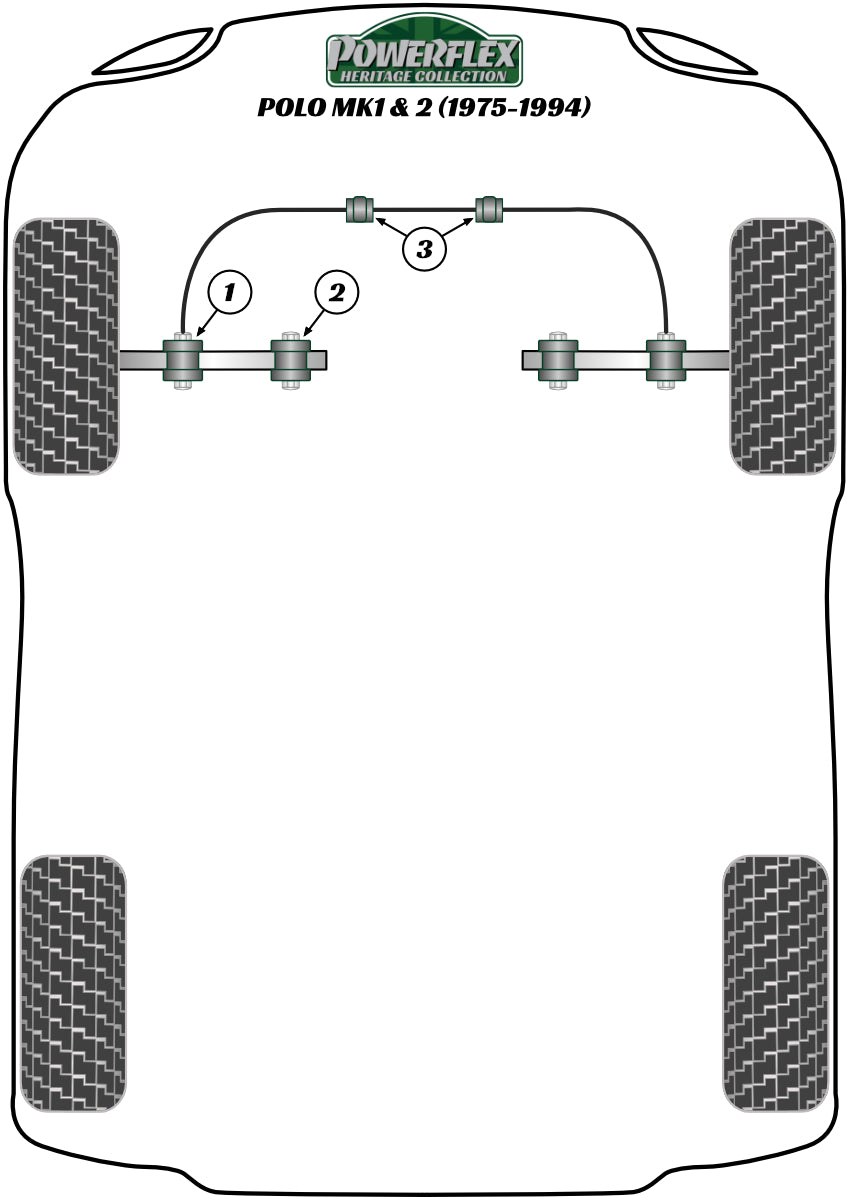 Powerflex Heritage - Polo / Derby MK1/2 (1975 - 1994) - Front Wishbone Outer Bush - PFF85-101H