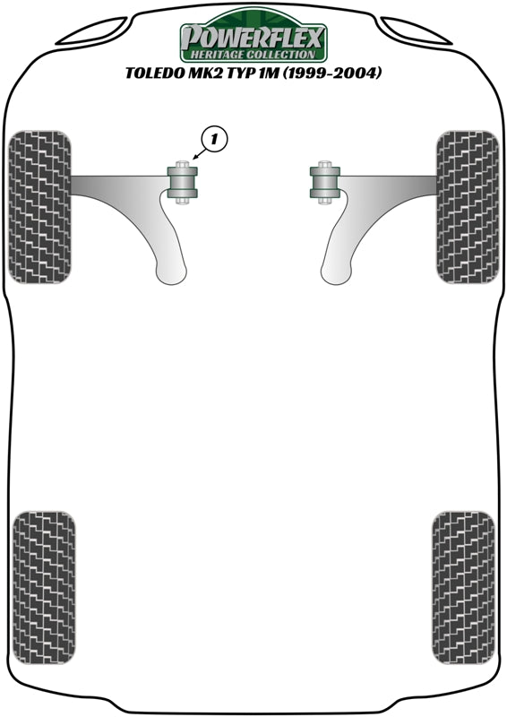 Powerflex Heritage - Toledo Mk2 1M (1999 - 2004) - Front Anti Roll Bar Link Bush Kit - PFF85-412H