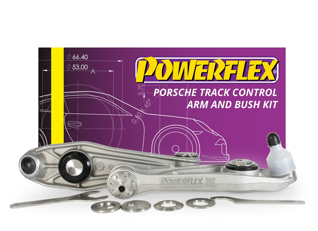 Powerflex Road+Black - 982 (718) Boxster/Cayman (2016 on) - Track Control Arm & Bush Kit (Adjustable) - PF57K-1002G