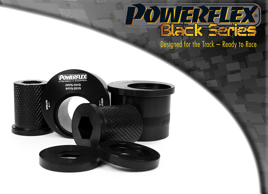 Powerflex Black - R50/52/53 Gen 1 (2000 - 2006) - Front Wishbone Rear Bush, Caster Adjusted - PFF5-101GBLK