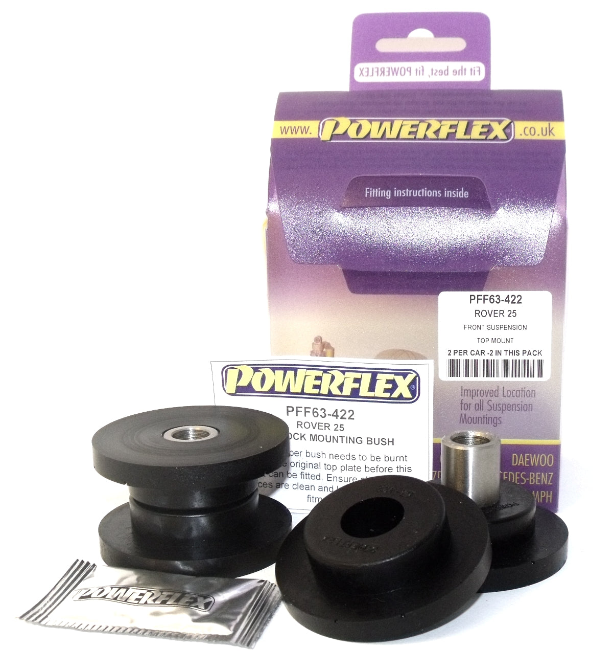 Powerflex Road - 200 (1995 - 1999), 25 (1999 - 2005) - Front Top Mount  - PFF63-422