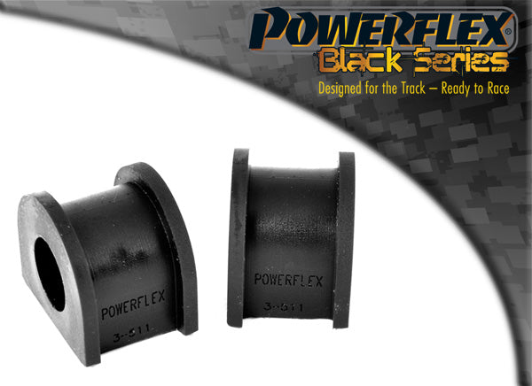 Powerflex Black - 80, 90 Quattro inc Avant (1992-1996), S2 inc Avant B4, RS2 B4 (1994-1996) - Rear Anti Roll Bar Mount 15mm - PFR3-511-15BLK