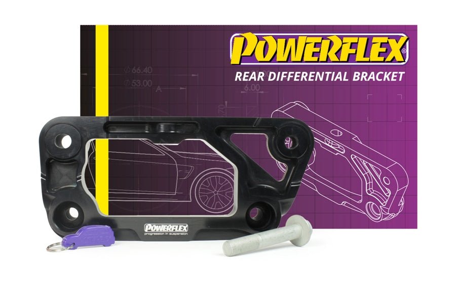 Powerflex Road+Black - F80 M3 - Dual-Mount Rear Differential Bracket - PFR5-4030