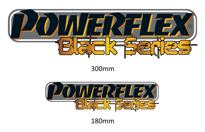Powerflex Road - VINYL STICKERS - POWERFLEX STICKER 180mm - 50 PACK - STICKER180-BLK