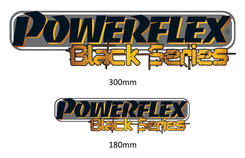 Powerflex Road - VINYL STICKERS - POWERFLEX STICKER 300mm - 25 PACK - STICKER300-BLK