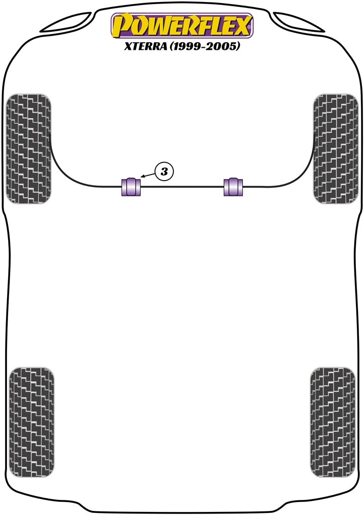 Powerflex Road - Xterra (1999 - 2005) - Front Anti Roll Bar Bush 30mm - PFF46-202-30