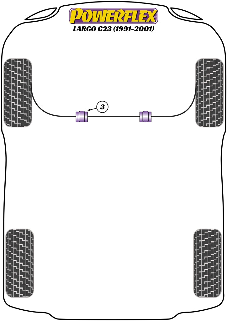 Powerflex Road - Largo C23 (1991 - 2001) - Front Anti Roll Bar Bush 30mm - PFF46-202-30